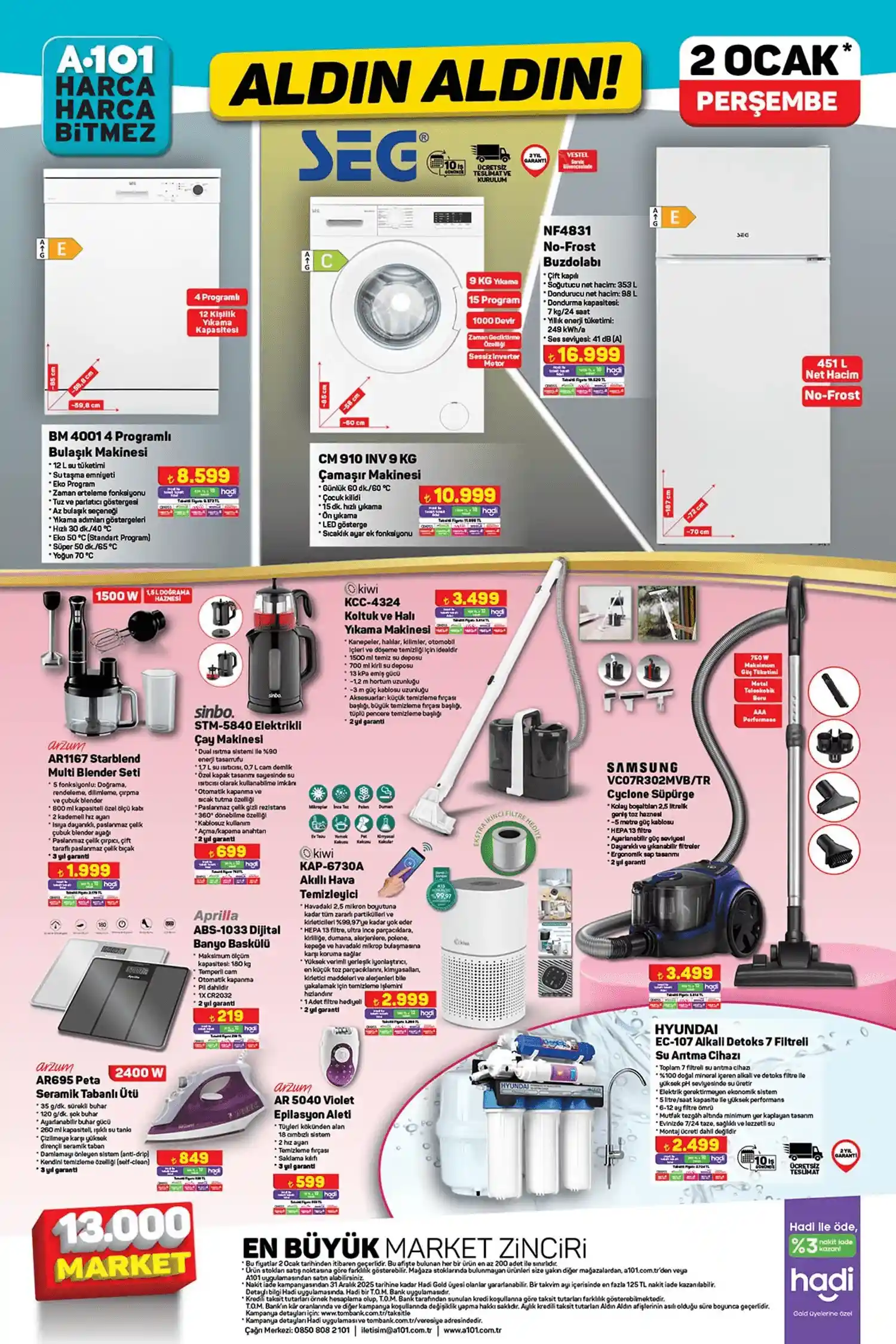 A101 2 Ocak 2025 Aktüel Ürünler Kataloğu